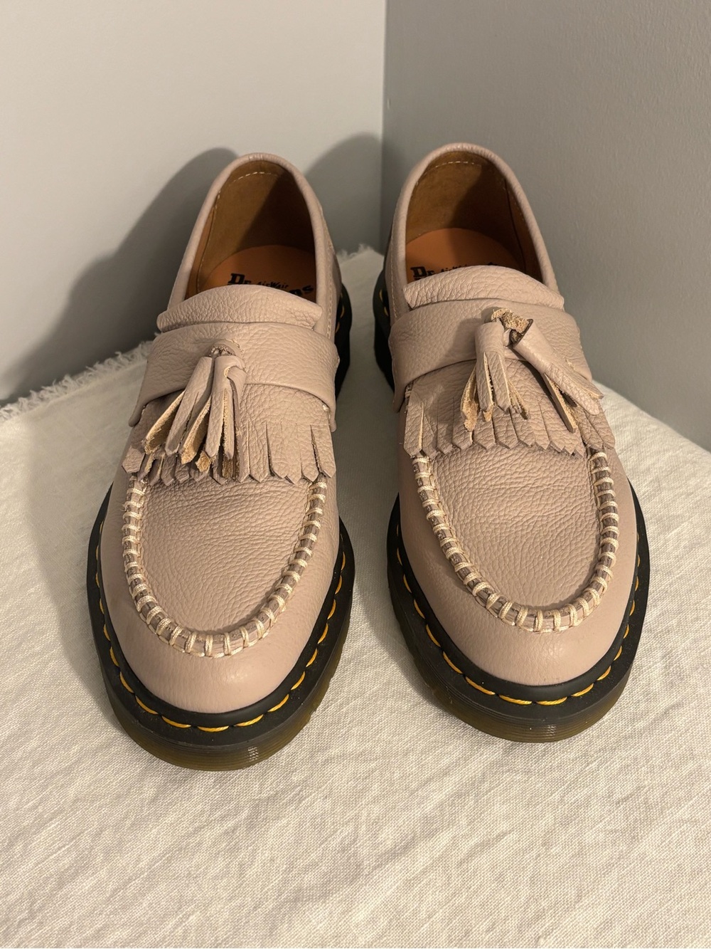 Dr. Martens Blush Pink Tassel Kiltie Loafers